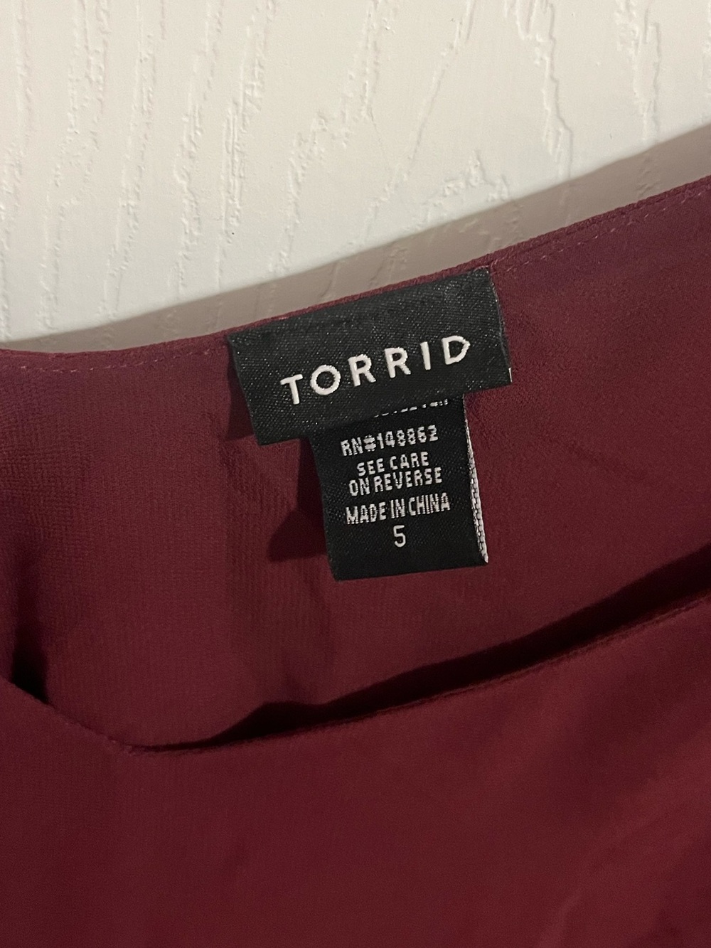 Torrid Sophie Swing Cami Burgundy Chiffon Tank Top Size 5 5X - Picture 7 of 8